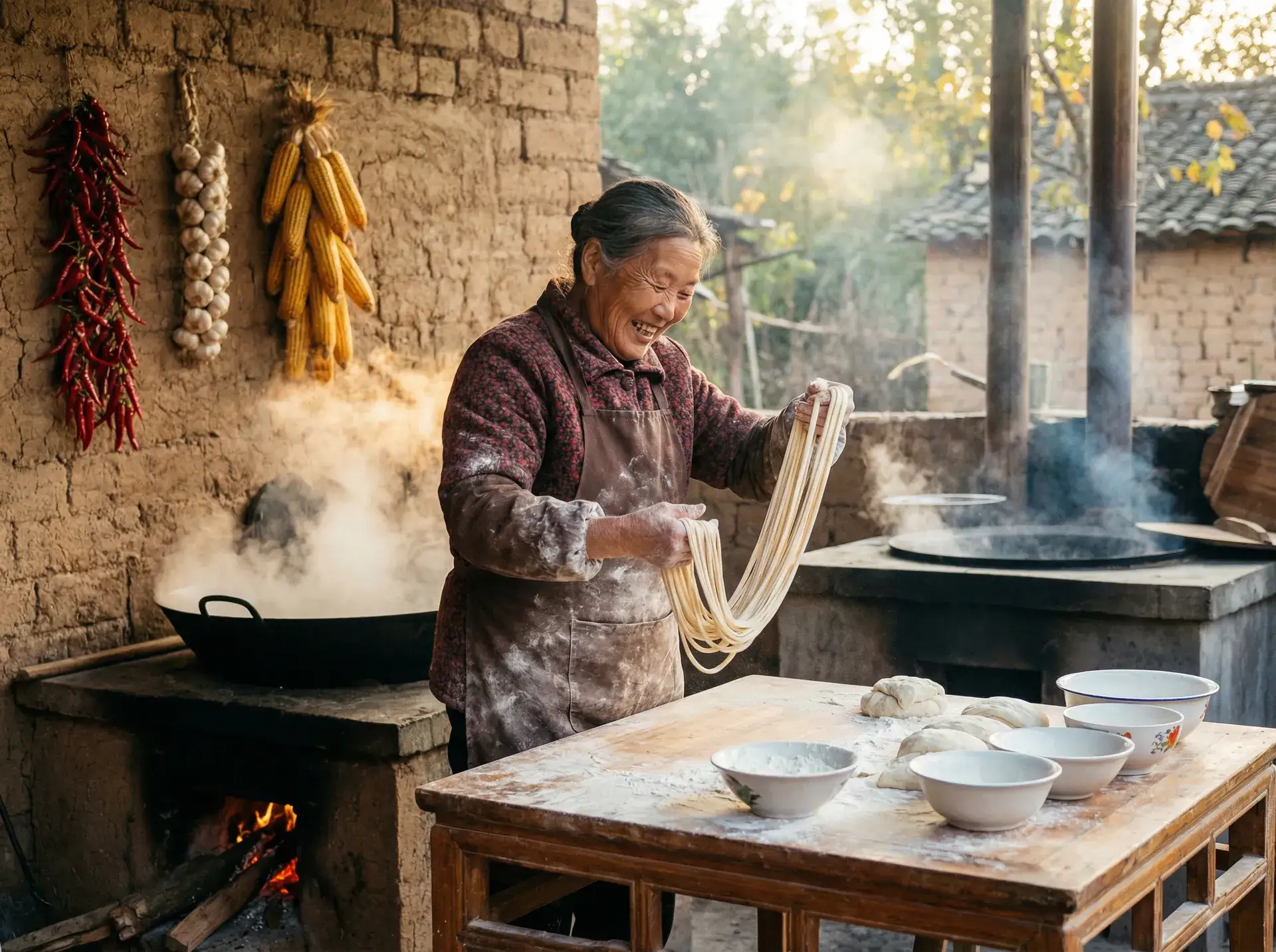 农家大嫂手擀面 - 碧波仙子电视剧全集 乡村美食